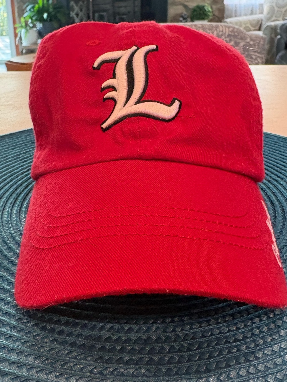 Top of the World Women's Red Cap with White Patch Detail